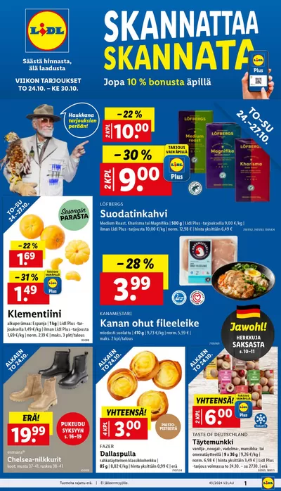 Supermarket tarjousta, Imatra | Mahtava tarjous tarjoushaukoille de Lidl | 21.10.2024 - 30.10.2024