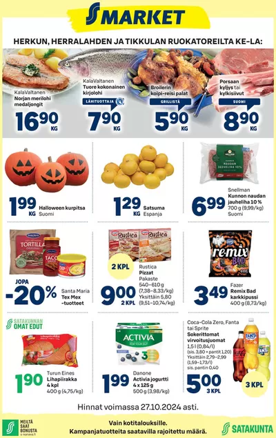 S-Market -luettelo, Mikkeli | S-market Herkku Herralahti ja Tikkula 23.10.2024 | 24.10.2024 - 7.11.2024