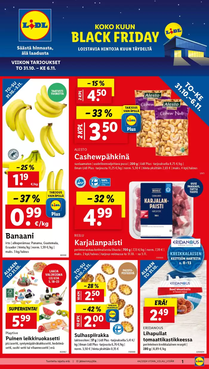 Lidl -luettelo, Akaa | Parhaat diilimme sinulle | 28.10.2024 - 6.11.2024