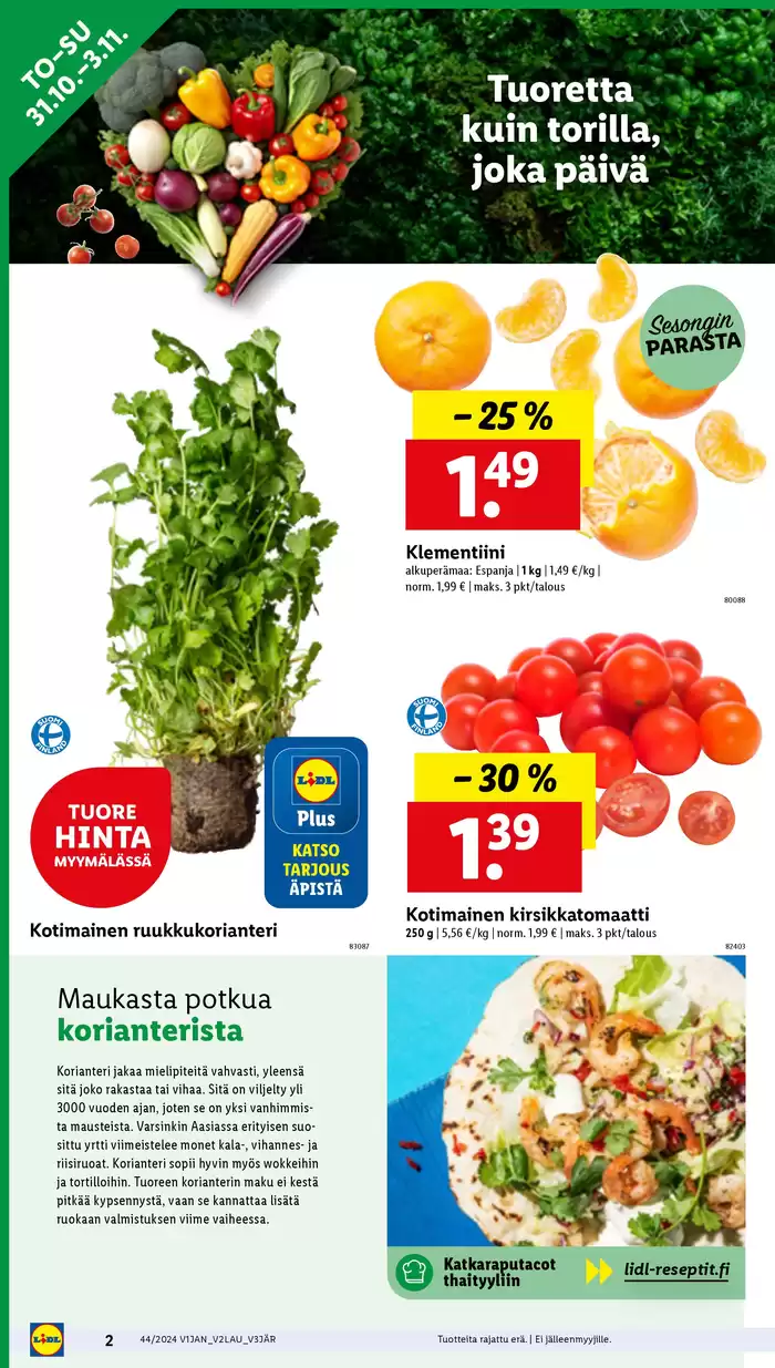 Lidl -luettelo, Akaa | Parhaat diilimme sinulle | 28.10.2024 - 6.11.2024