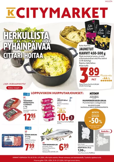 Supermarket tarjousta, Kajaani | K-citymarket tarjoukset de K-Citymarket | 31.10.2024 - 14.11.2024