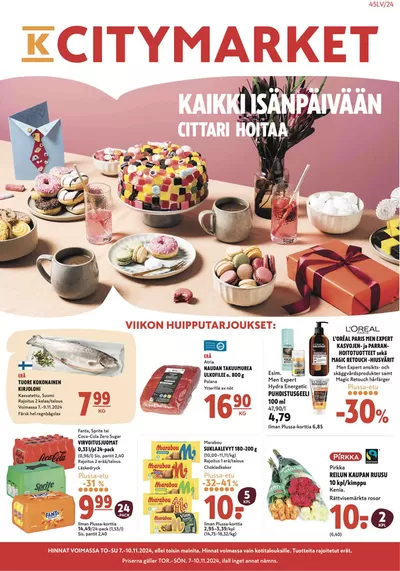 K-Citymarket -luettelo, Pirkkala | K-citymarket tarjoukset | 7.11.2024 - 21.11.2024