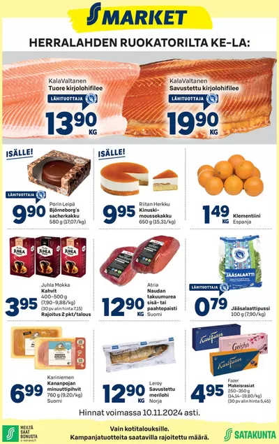 S-Market -luettelo | S-market Herralahti 6.11.2024 | 7.11.2024 - 21.11.2024