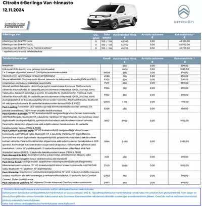 Autot ja Varaosat tarjousta | Citroën Uusi ë-Berlingo VAN. in Citroën | 18.11.2024 - 18.11.2025