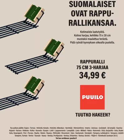 Rautakauppa tarjousta | Suomalaiset ovat rappurallikansaa in Puuilo | 18.11.2024 - 2.12.2024