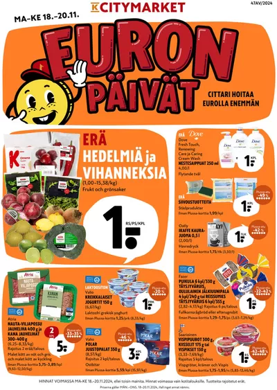 K-Citymarket -luettelo, Varkaus | K-citymarket tarjoukset | 18.11.2024 - 2.12.2024