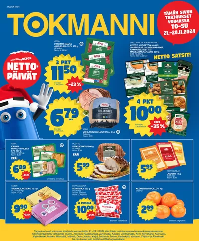 Supermarket tarjousta, Turku | Ruokatarjoukset de Tokmanni | 21.11.2024 - 5.12.2024