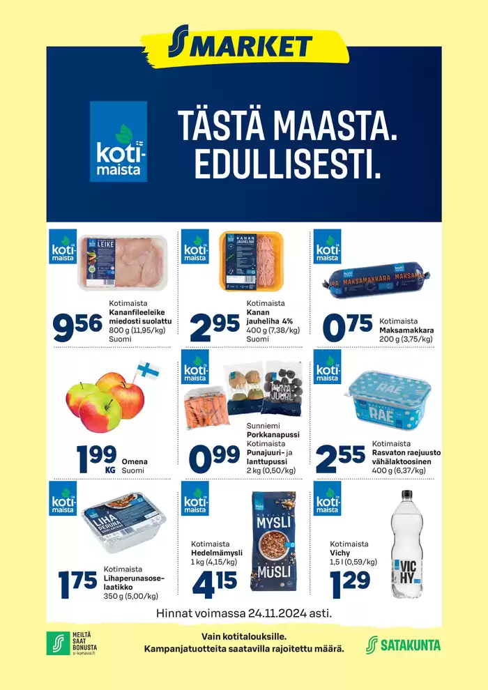 S-Market -luettelo, Jyväskylä | S-Market tarjoukset | 21.11.2024 - 5.12.2024