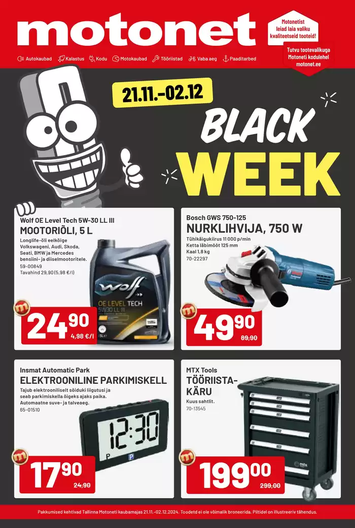 Motonet -luettelo, Pirkkala | Black week | 21.11.2024 - 2.12.2024