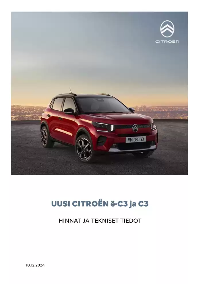 Citroën -luettelo, Forssa | Citroën UUSI Ë-C3. | 11.12.2024 - 11.12.2025