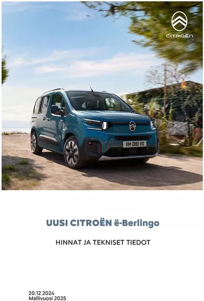 Citroën -luettelo | Citroën Uusi ë-Berlingo. | 23.12.2024 - 23.12.2025