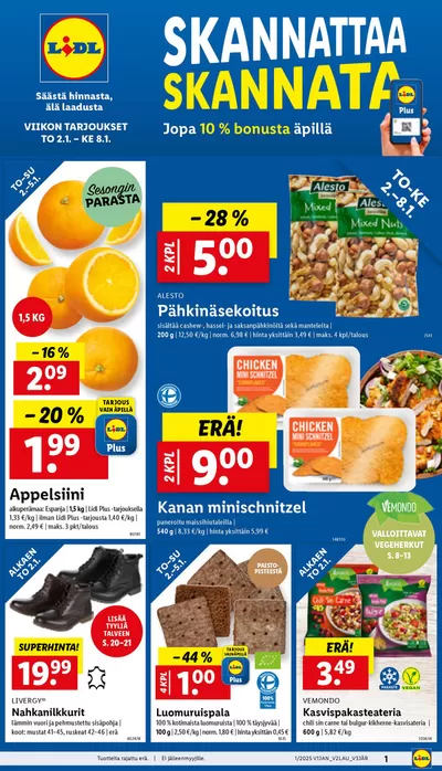 Lidl -luettelo, Helsinki | Ajankohtaiset erikoiskampanjat | 27.12.2024 - 8.1.2025