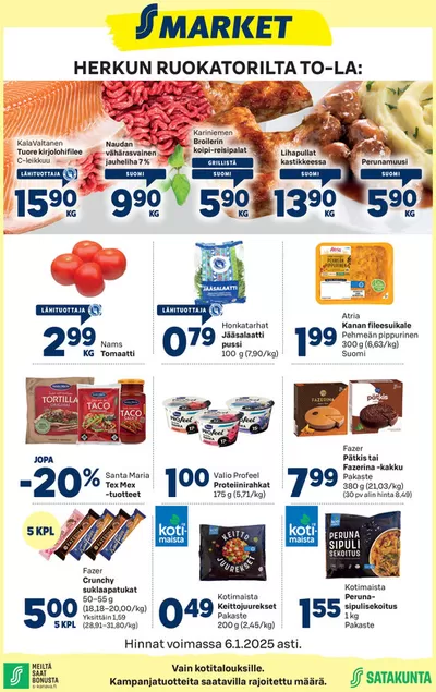 S-Market -luettelo, Ivalo | S-market Herkku 2.1.2025 | 2.1.2025 - 9.1.2025