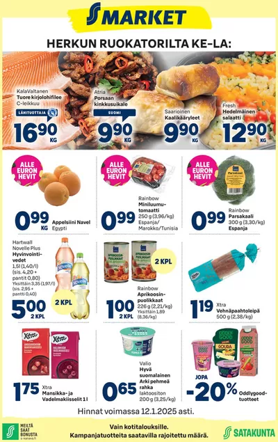 S-Market -luettelo, Ivalo | S-market Herkku 8.1.2025 | 9.1.2025 - 16.1.2025