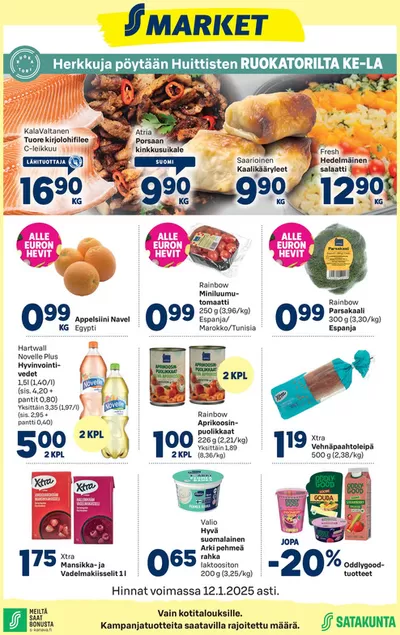 S-Market -luettelo, Ivalo | S-market Huittinen 8.1.2025 | 9.1.2025 - 16.1.2025