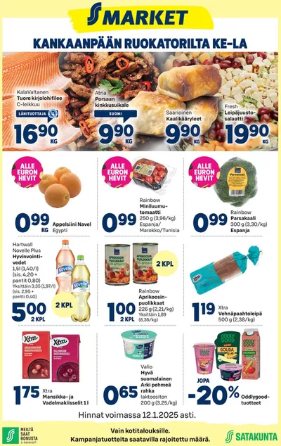 S-Market -luettelo, Ivalo | S-market Kankaanpää 8.1.2025 | 9.1.2025 - 16.1.2025