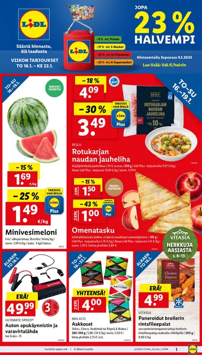 Lidl -luettelo, Vantaa | Lidl tarjoukset | 13.1.2025 - 22.1.2025