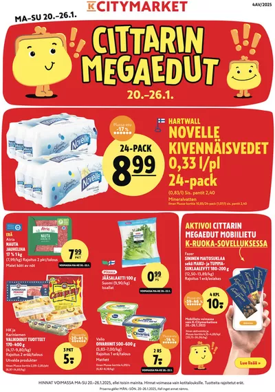 K-Citymarket -luettelo, Seinäjoki | K-citymarket tarjoukset | 20.1.2025 - 27.1.2025