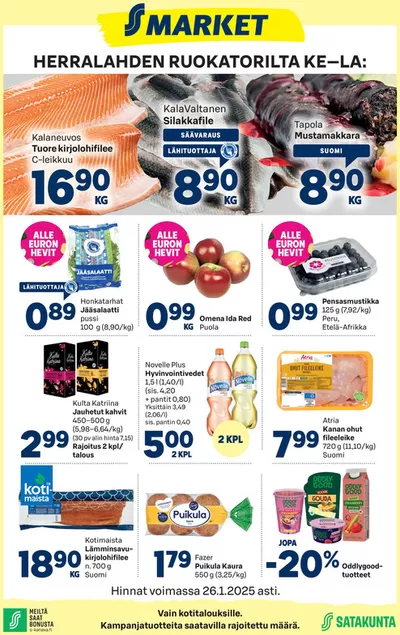 S-Market -luettelo, Oulu | S-market Herralahti 22.1.2024 | 23.1.2025 - 6.2.2025