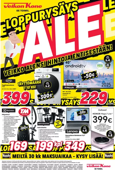 Elektroniikka ja Kodinkoneet tarjousta, Helsinki | Sale de Veikon Kone | 24.1.2025 - 1.2.2025