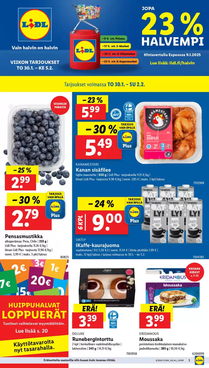 Lidl -luettelo, Kemi | Huipputarjouksia kaikille tarjoushaukoille | 27.1.2025 - 5.2.2025