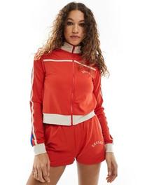 Reclaimed Vintage zip up sports track jacket co-ord with stripe and funnel neck in stripe tuote hintaan 35,99€ liikkeestä Asos