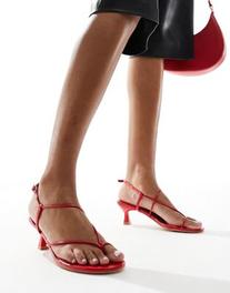 Public Desire Ark kitten heel strappy sandal in red tuote hintaan 25€ liikkeestä Asos
