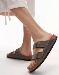 Birkenstock Arizona oiled leather sandal in concrete grey tuote hintaan 105€ liikkeestä Asos