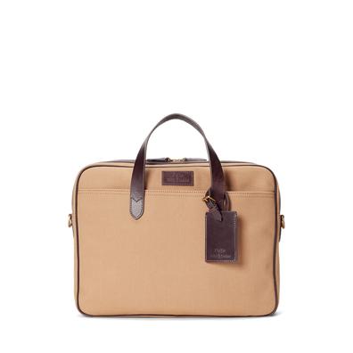 Leather-Trim Canvas Briefcase tuote hintaan 299€ liikkeestä Ralph Lauren
