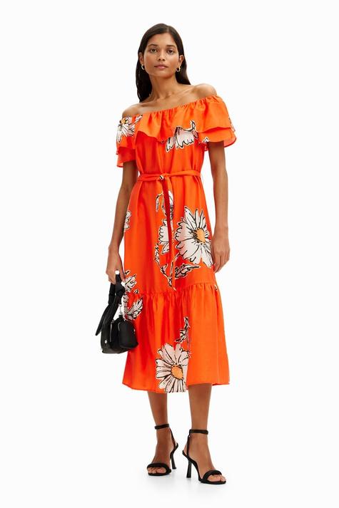 New collection Daisy ruffle midi dress tuote hintaan 139€ liikkeestä Desigual
