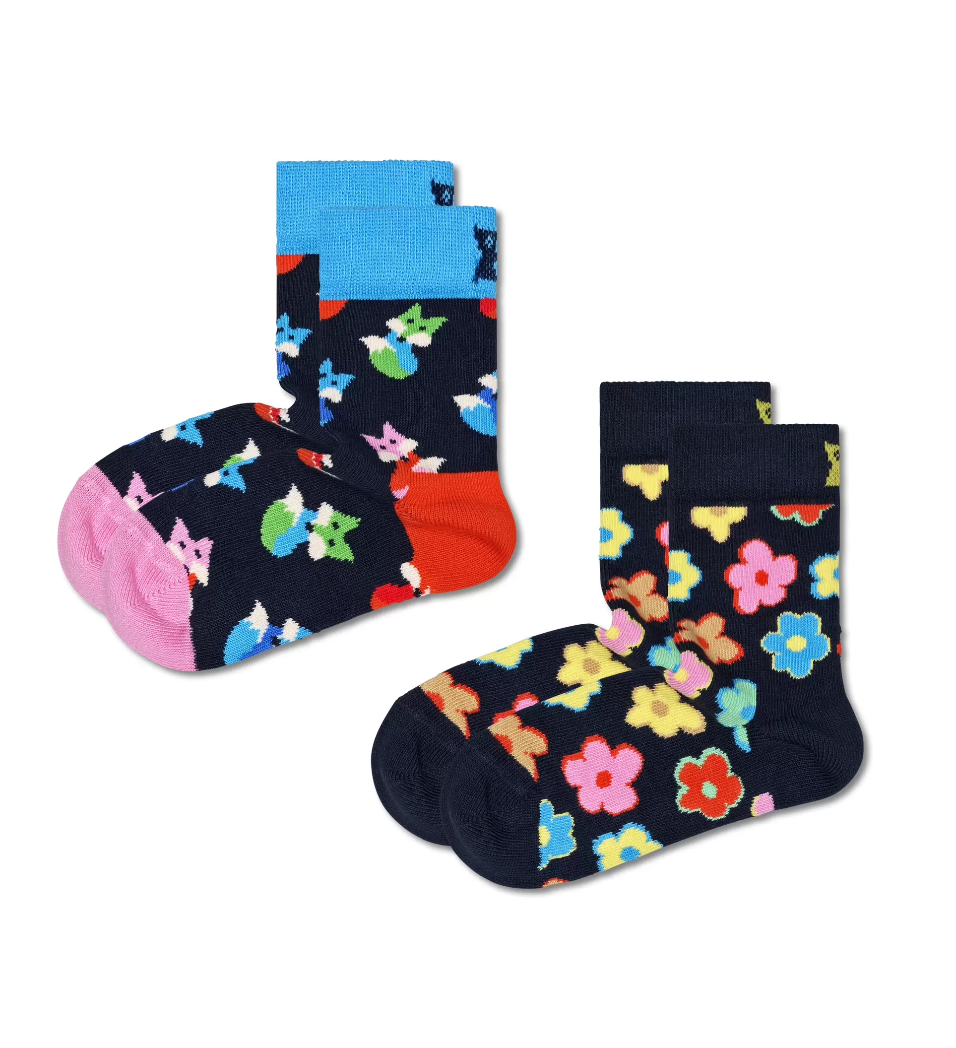 Kids 2-Pack Fox & Flower Socks tuote hintaan 8,4€ liikkeestä Happy Socks