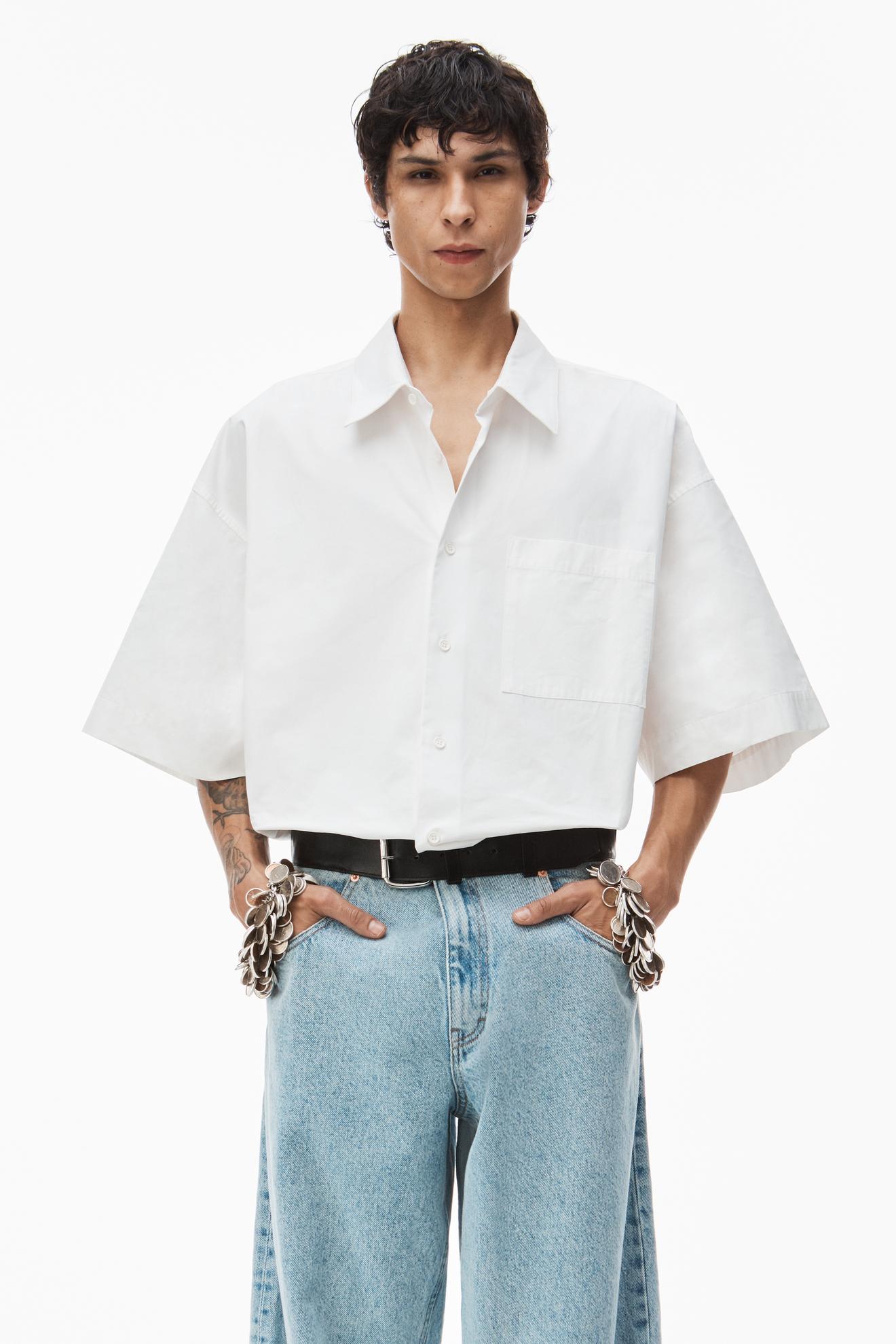 Short sleeve shirt in technical cotton tuote hintaan 545€ liikkeestä Alexander Wang