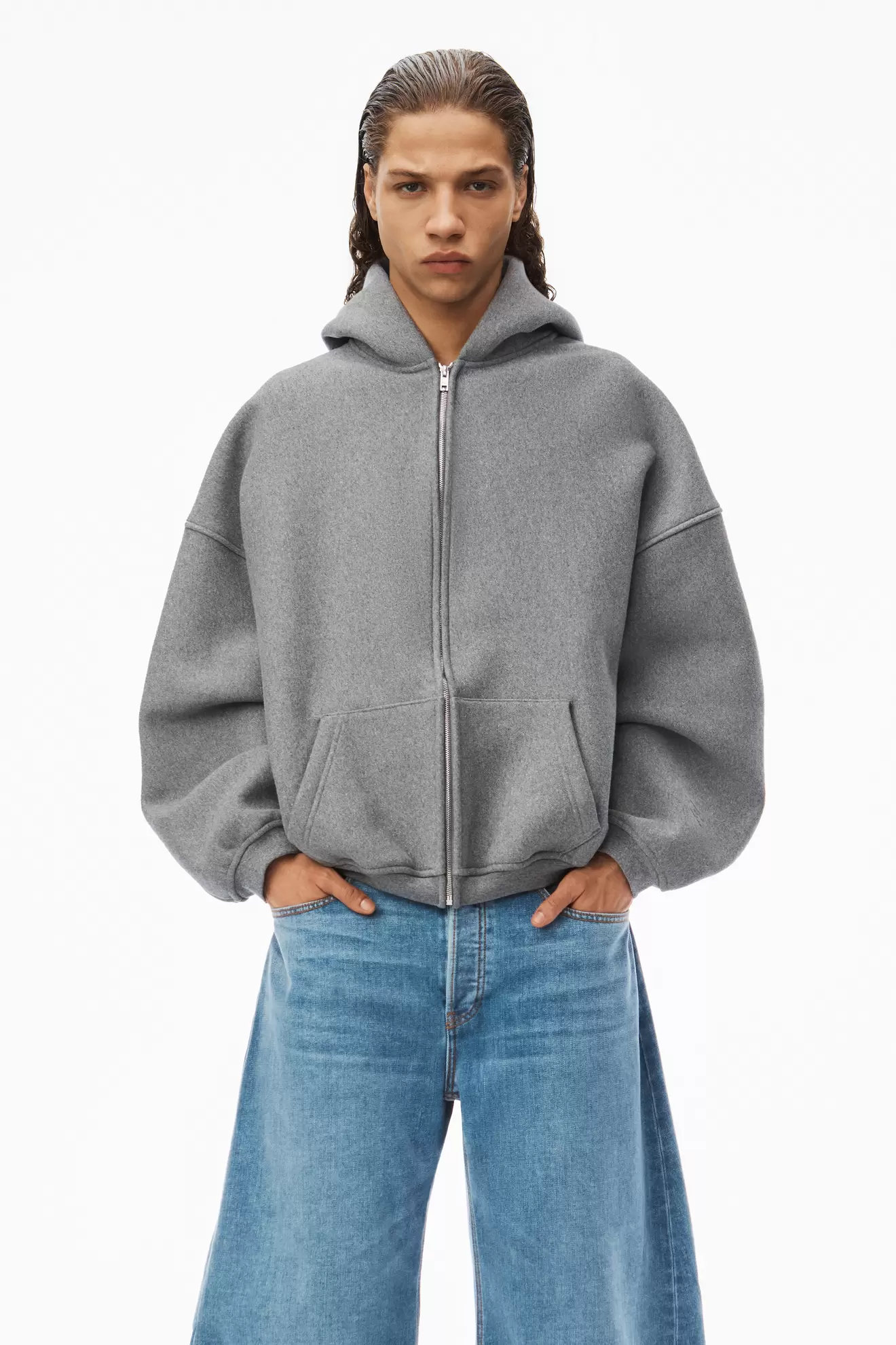 STAR ZIP UP HOODIE IN DENSE FLEECE tuote hintaan 595€ liikkeestä Alexander Wang