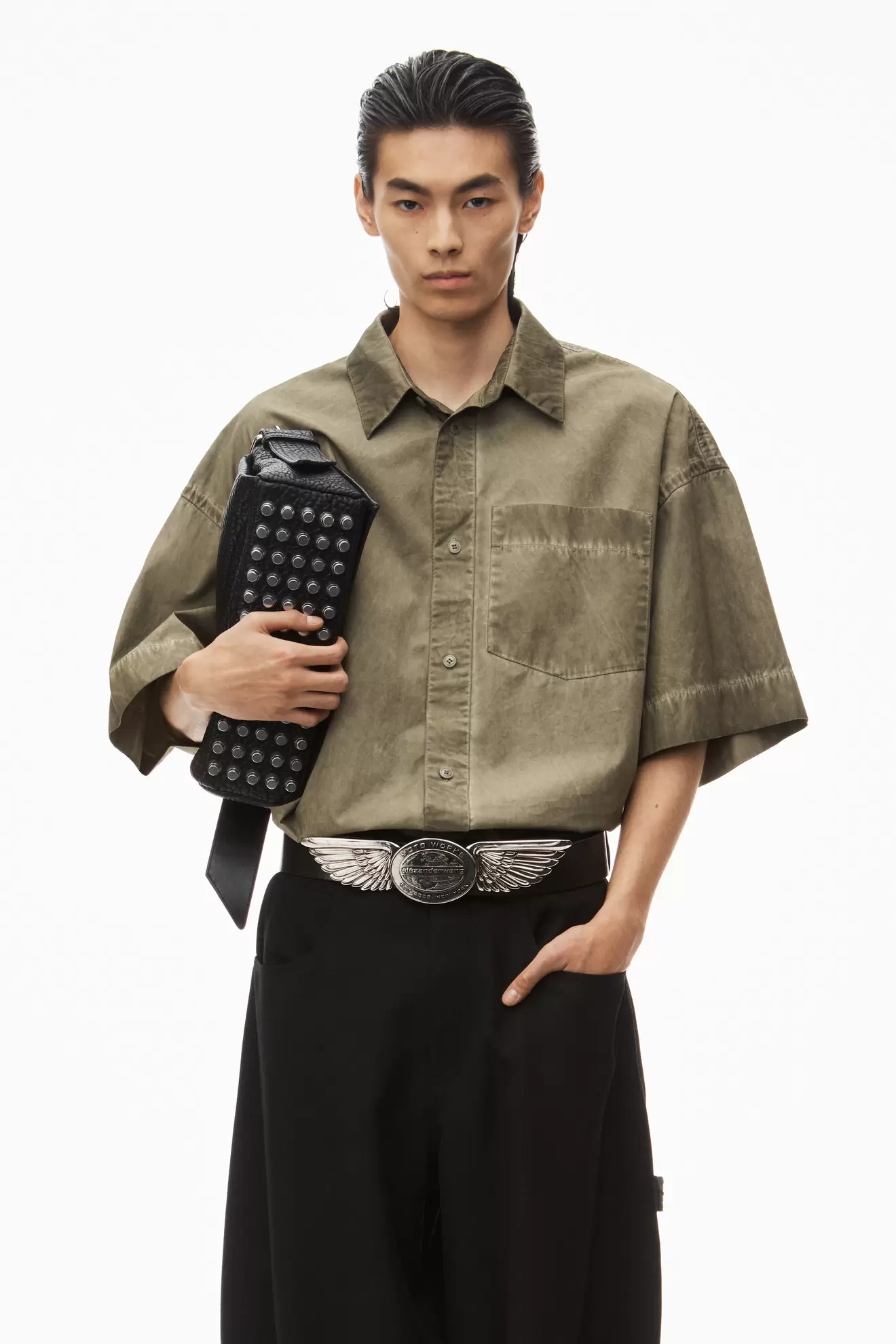 Oversized short sleeve button up shirt in cotton tuote hintaan 305€ liikkeestä Alexander Wang