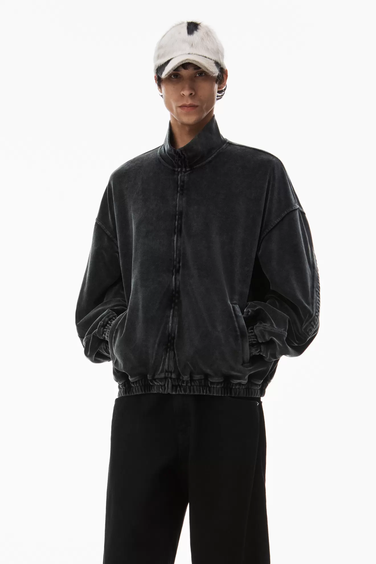 Logo track jacket in velour tuote hintaan 715€ liikkeestä Alexander Wang