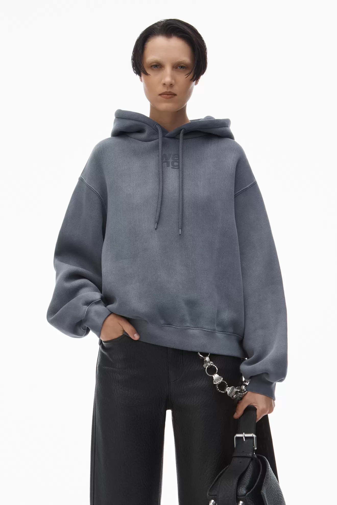 Puff logo hoodie in structured terry tuote hintaan 410€ liikkeestä Alexander Wang