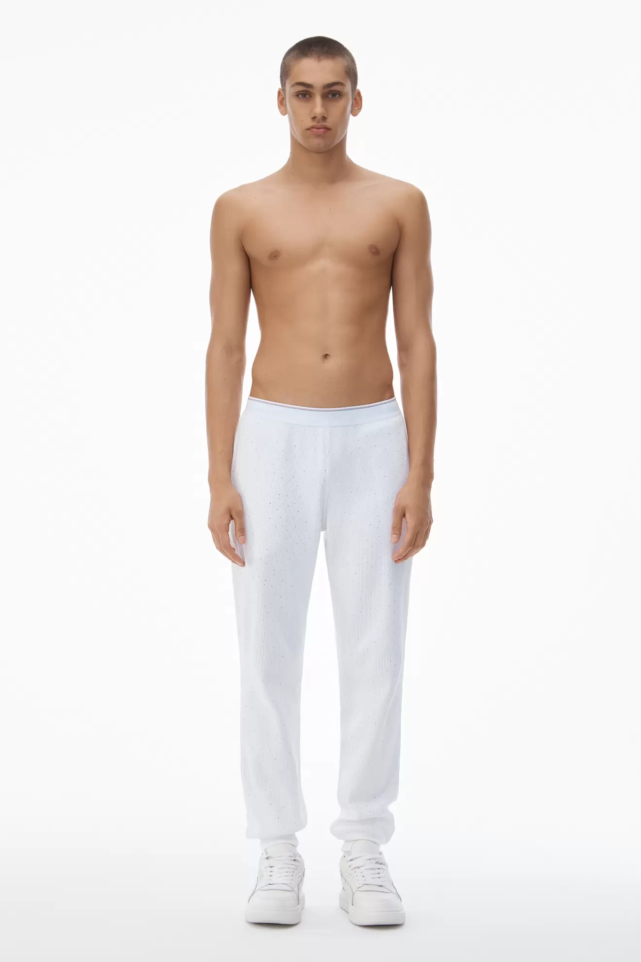 Crystal Hotfix Jogger Pant in Waffle Knit tuote hintaan 155€ liikkeestä Alexander Wang