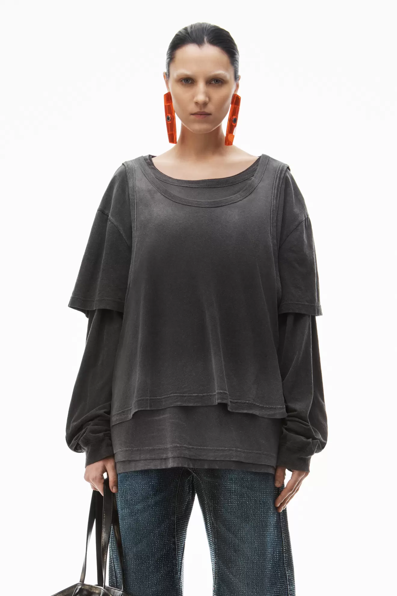 Oversize triple-layer tee in cotton tuote hintaan 715€ liikkeestä Alexander Wang