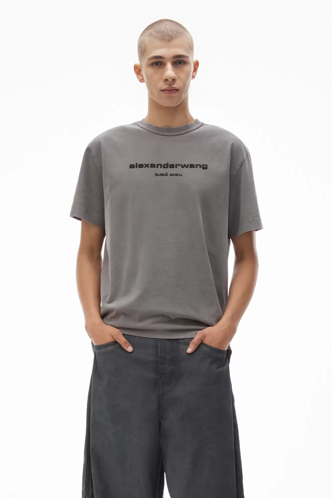 Glitter puff logo tee in cotton tuote hintaan 290€ liikkeestä Alexander Wang