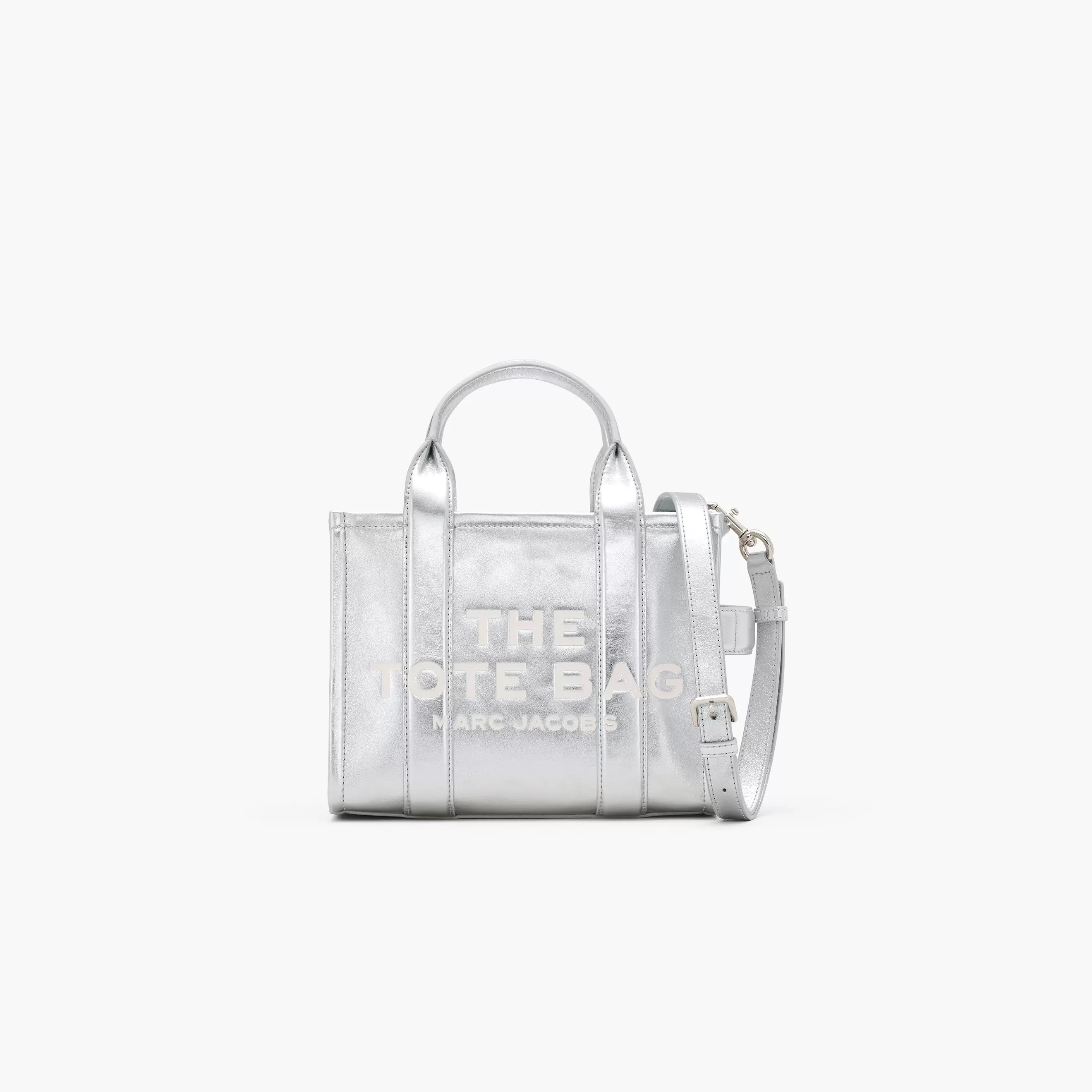 The Metallic Leather Small Tote Bag tuote hintaan 425€ liikkeestä Marc Jacobs