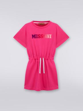 Long-sleeved cotton dress with logo  , Pink   - KS23WG03BV00E0S30CJ tuote hintaan 50€ liikkeestä Missoni