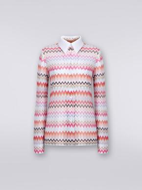 Shirt in zigzag viscose and cotton  , Multicoloured  - DS24SJ05BR00UMSM96Q tuote hintaan 690€ liikkeestä Missoni