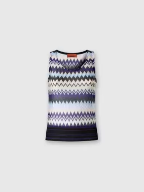 Sleeveless top in zig zag lamé viscose, Multicoloured- DS24WK0CBR00YGSM9FK tuote hintaan 390€ liikkeestä Missoni