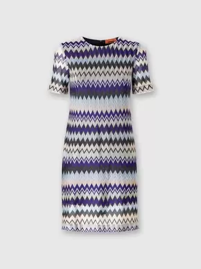 Short-sleeved mini-dress in zig zag lamé viscose, Multicoloured- DS24WG29BR00YGSM9FK tuote hintaan 590€ liikkeestä Missoni