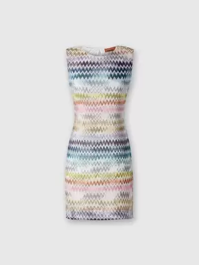 Sleeveless mini-dress in zig zag lamé viscose, Multicoloured- DS24WG0WBR00YFSM9EP tuote hintaan 525€ liikkeestä Missoni