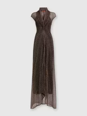 Long lamé lace dress with torchon neckline, Black & Multicoloured- DS24WG2GBR00XCSM9EQ tuote hintaan 1190€ liikkeestä Missoni