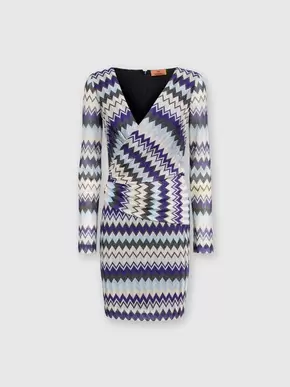 Zig zag viscose dress with V-neckline, Multicoloured- DS24WG17BR00YGSM9FK tuote hintaan 510€ liikkeestä Missoni