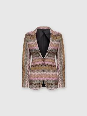 Lamé chevron viscose knit blazer, Multicoloured- DS24WF06BR00YFS415L tuote hintaan 1290€ liikkeestä Missoni