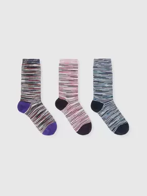 Set of 3 slub socks, Multicoloured- LS24WS22BV00GMSM67U tuote hintaan 105€ liikkeestä Missoni