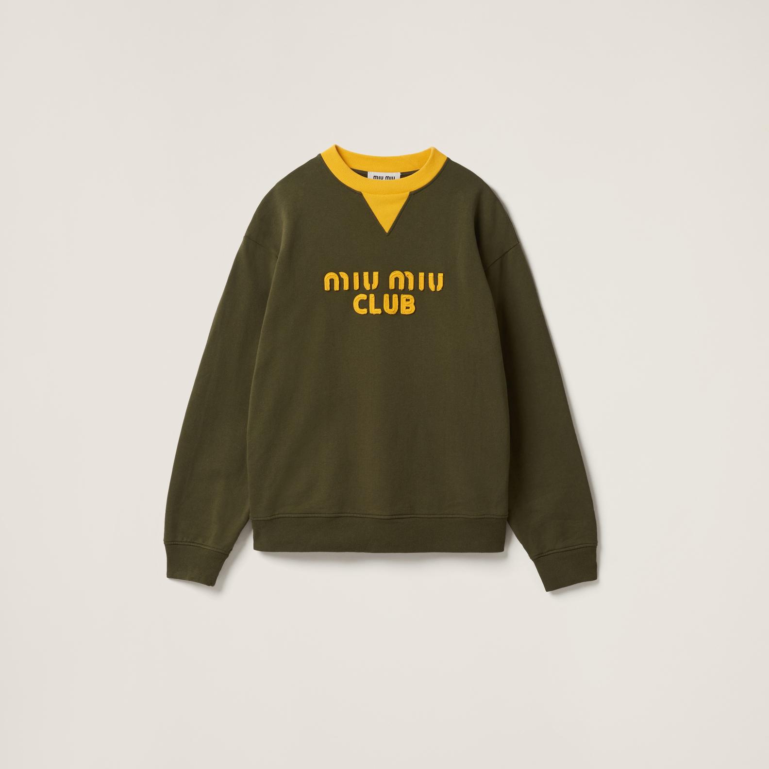 Cotton fleece sweatshirt with embroidered logo tuote hintaan 920€ liikkeestä Miu Miu